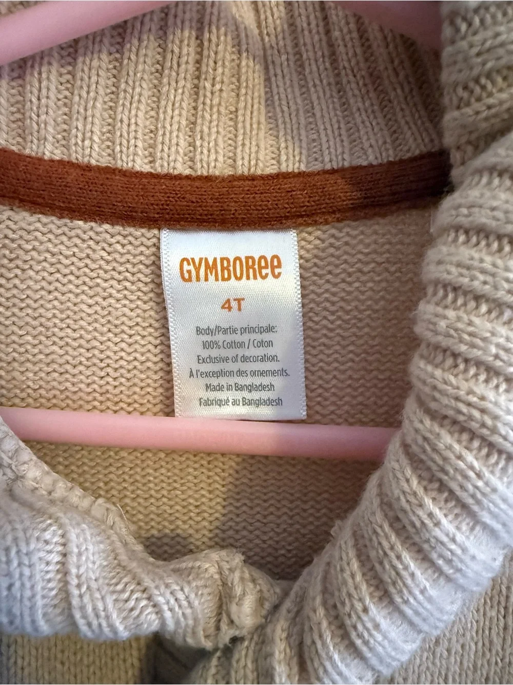 Gymboree Cream Knit Cardigan with horse motif